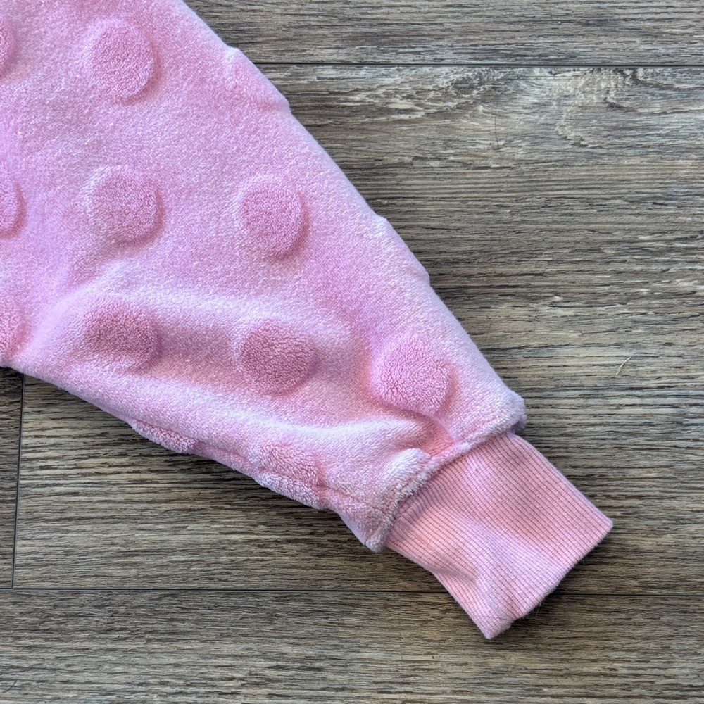 Disneyland Spirit Jersey Pink Polka Dot Crew Neck Fleece US XS - Picture 4 of 10